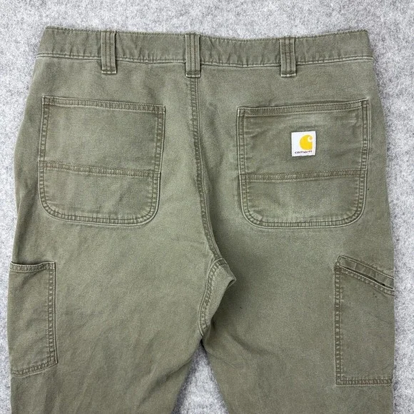 Carhartt Pants Mens 38x30 Gray Rugged Flex Double Front Utility Canvas Work - Picture 8 of 13